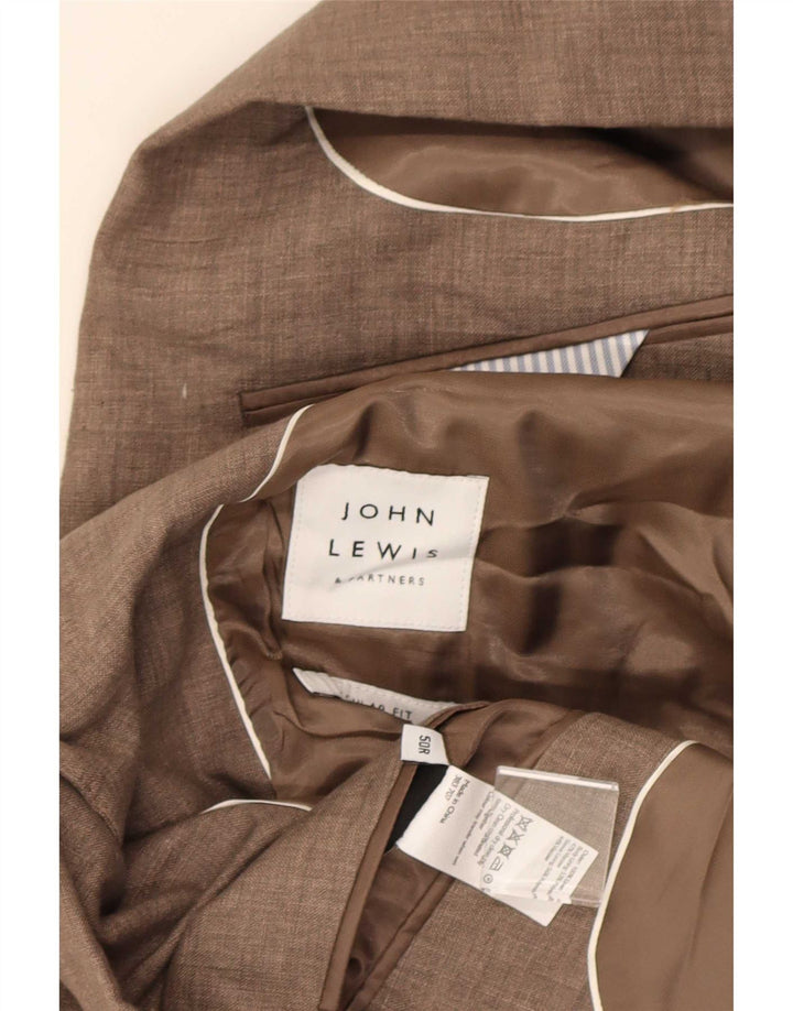 John Lewis Herren 2-Knopf-Blazerjacke IT 50 Large Beige Leinen