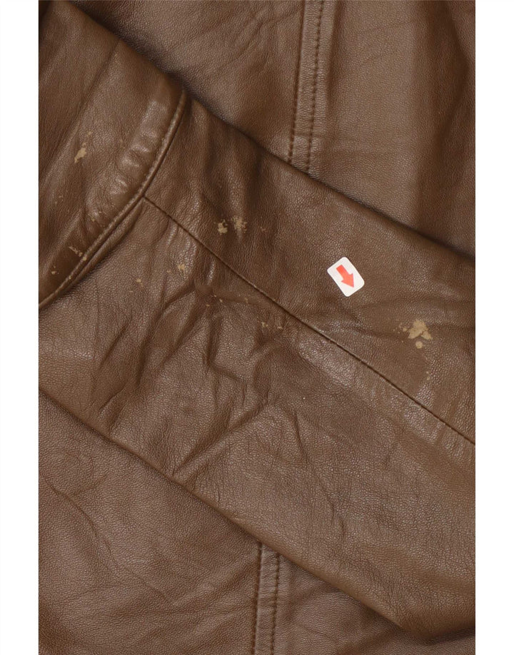 MONTANA Damen Lederjacke IT 44 Mittelbraun