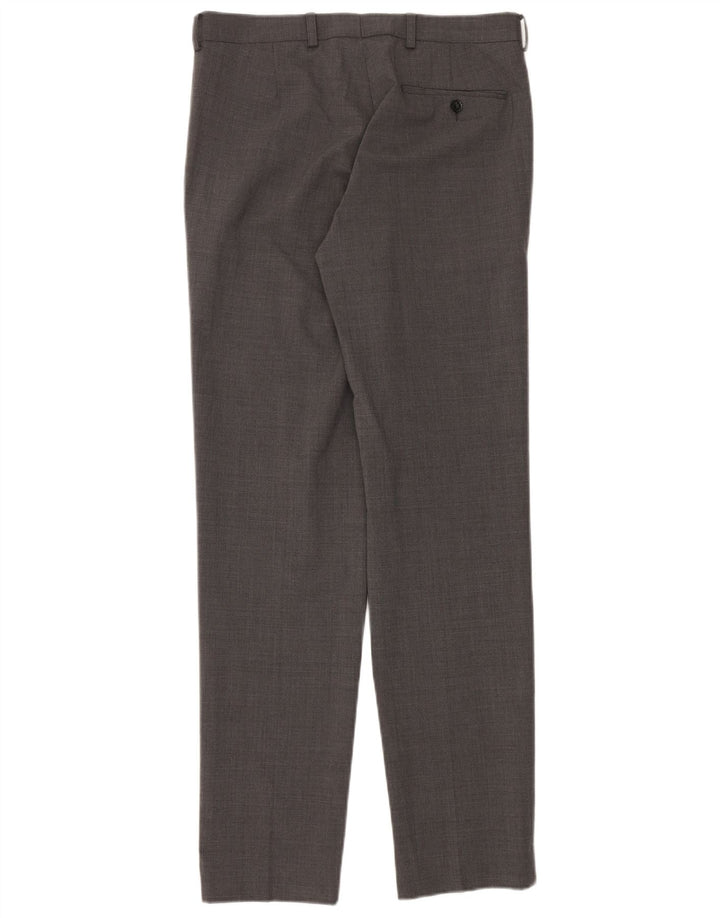 Marks & Spencer Herren-Anzughose mit maßgeschneiderter Passform, schmal, W32, L33, graue Wolle