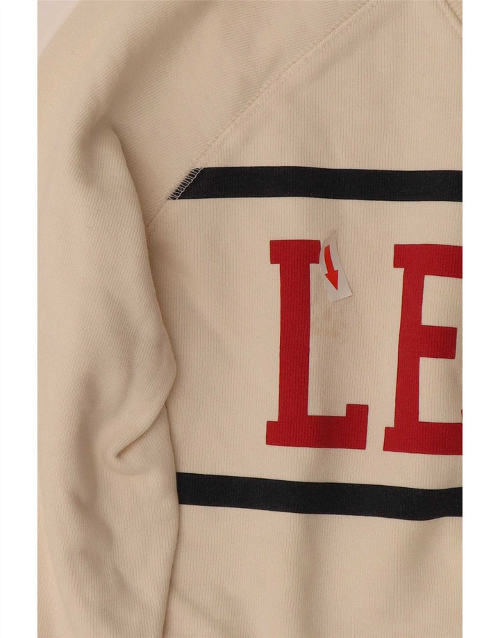 Levi's Damen Grafik-Sweatshirt-Pullover UK 16 Large Off White Baumwolle