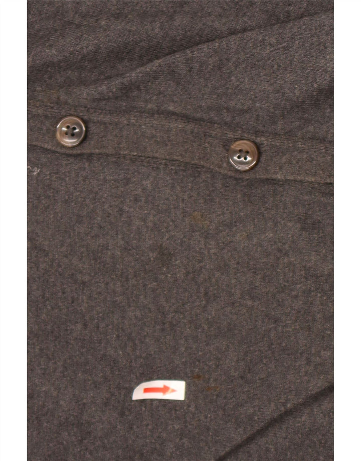 Marks & Spencer Herren-Strickjacke, groß, aus grauer Baumwolle