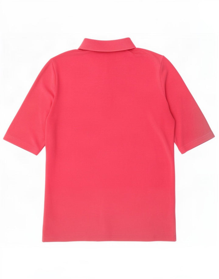 Lacoste Damen Poloshirt Größe 44 mittelrosa Baumwolle