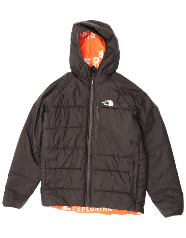 The North Face Jungen Kapuzenjacke, wendbar, wattiert, 14–15 Jahre, XL, Schwarz