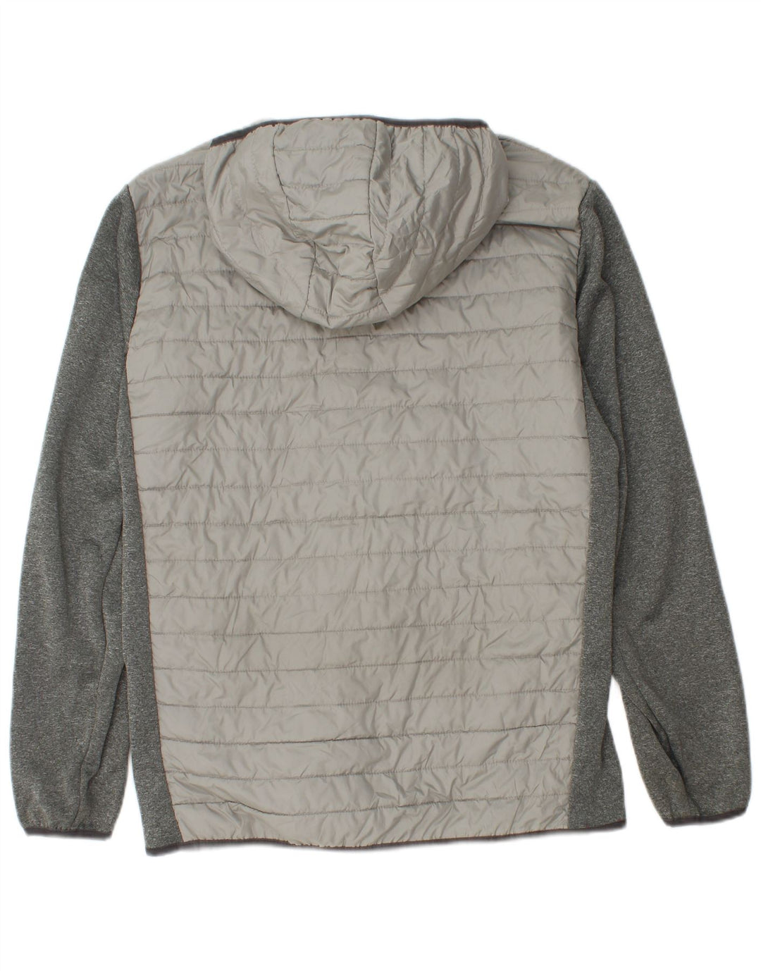 Jack & Jones wattierte Herrenjacke mit Kapuze, UK 38, Mittelgrau, Farbblock