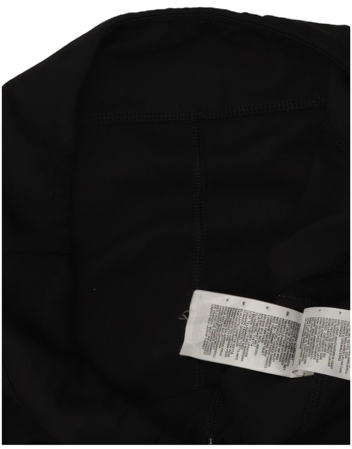 ADIDAS Damen Aeroready Crop Leggings UK 12 Medium Schwarz Polyester