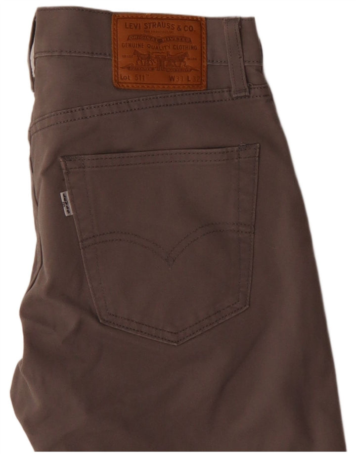 Levi's Herren 511 Slim Freizeithose W31 L32 Graue Baumwolle