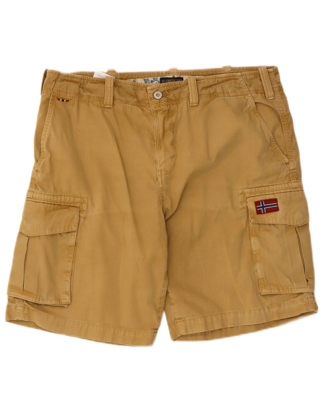Napapijri Herren Cargoshorts W35 Large Beige Baumwolle