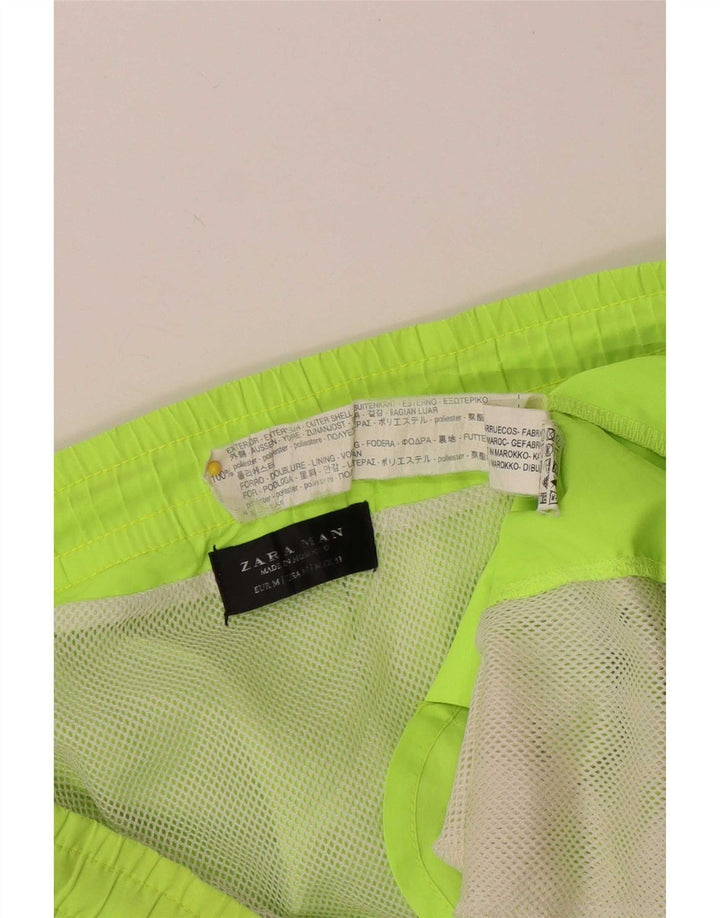 Zara Herren-Badeshorts aus mittelgrünem Polyester