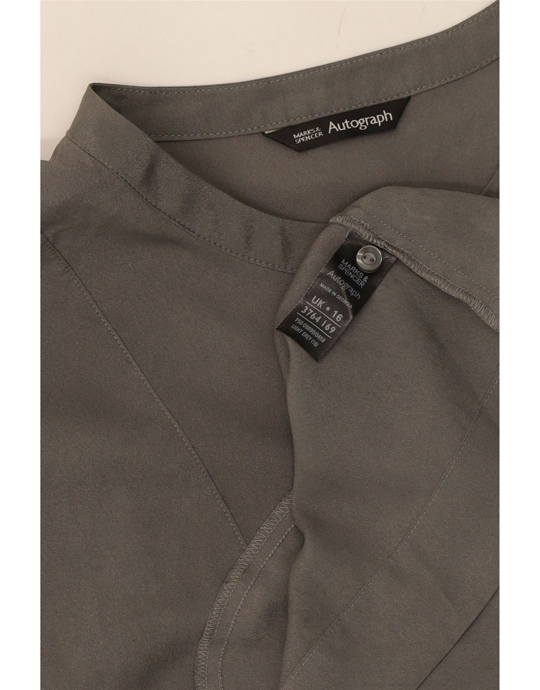 MARKS & SPENCER Womens Shift Dress UK 16 Large Grey Polyester Vintage Marks & Spencer and Second-Hand Marks & Spencer from Messina Hembry 