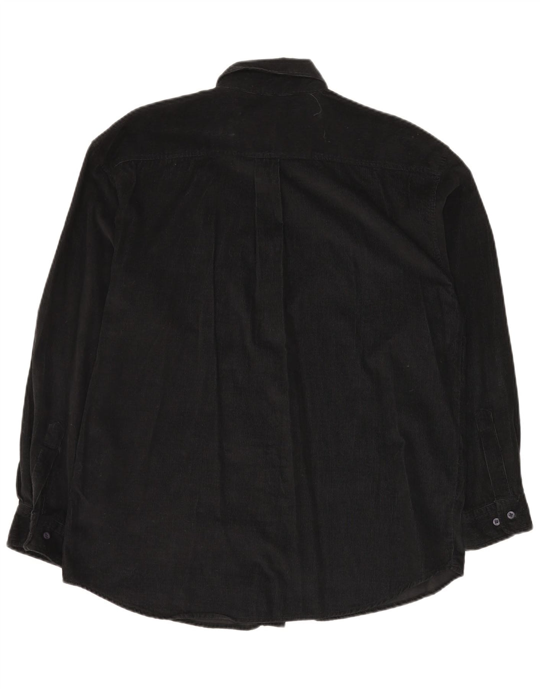 STONE HARBOR Herren-Cordhemd aus mittelschwarzer Baumwolle