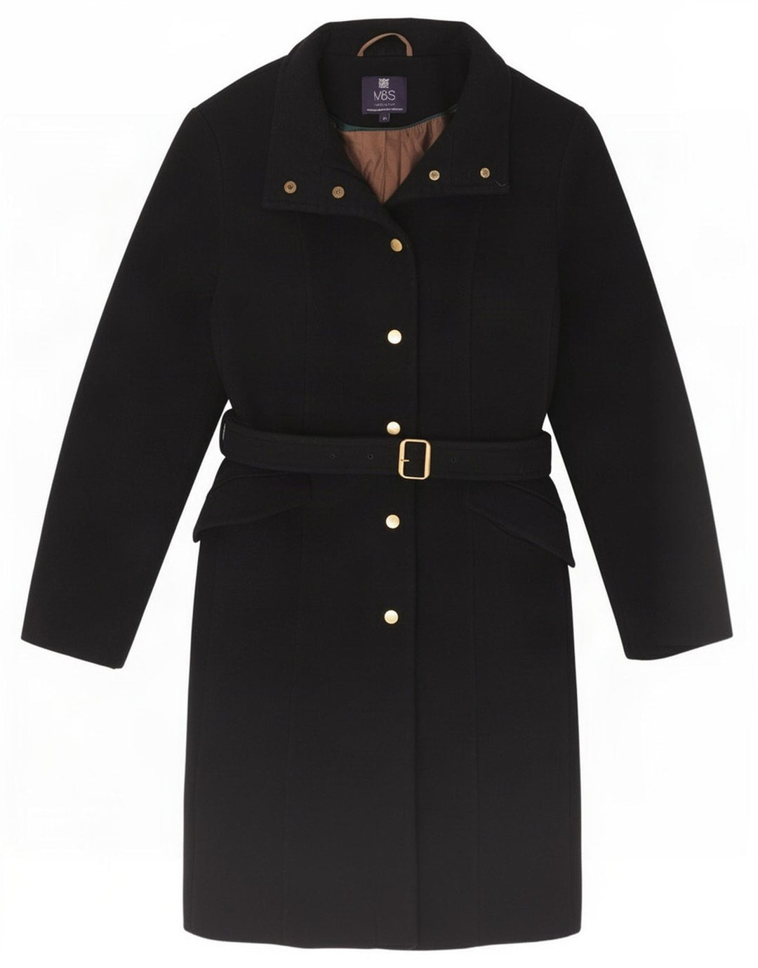 Marks & Spencer Damenmantel UK 14 Mittelschwarze Wolle