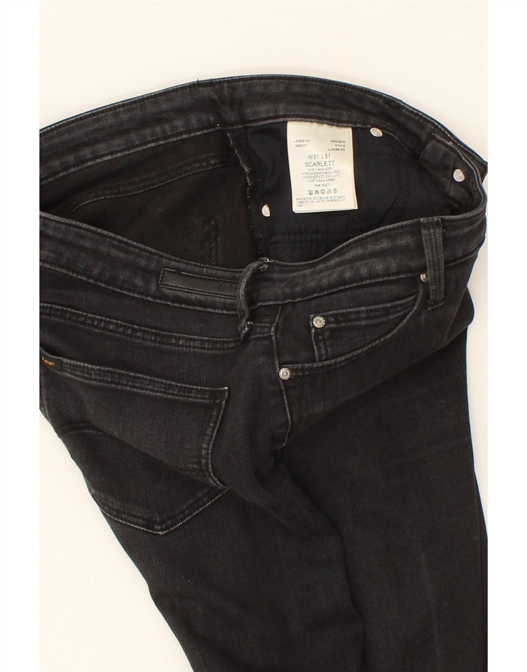 LEE Womens Scarlett Slim Jeans W31 L31 Black Vintage Lee and Second-Hand Lee from Messina Hembry 