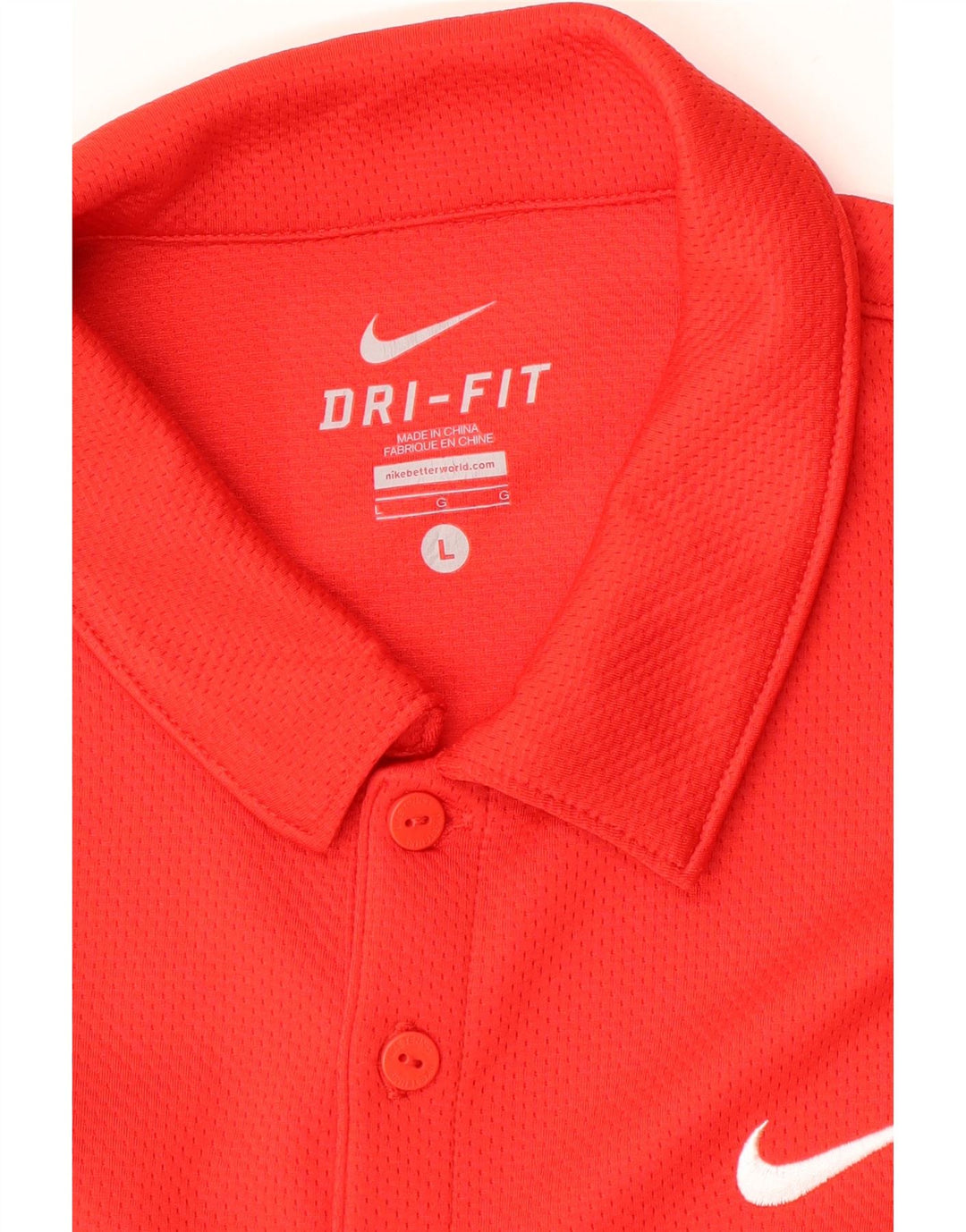 Nike Herren Dri Fit Poloshirt, Größe L, Rot