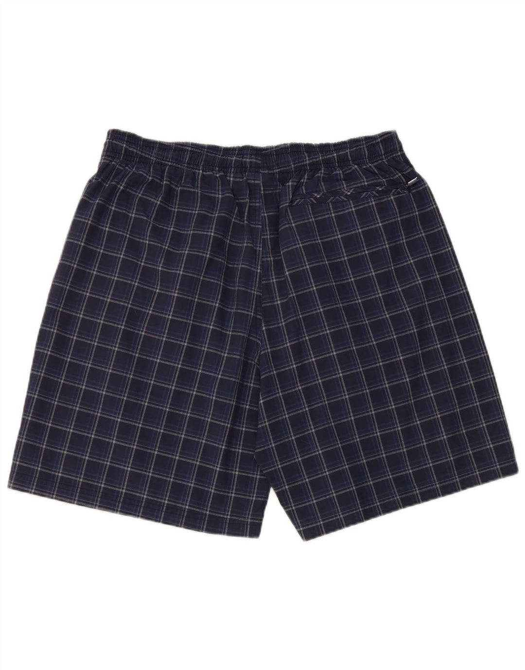 Adidas Herren-Badeshorts, groß, marineblau, kariert, Polyester