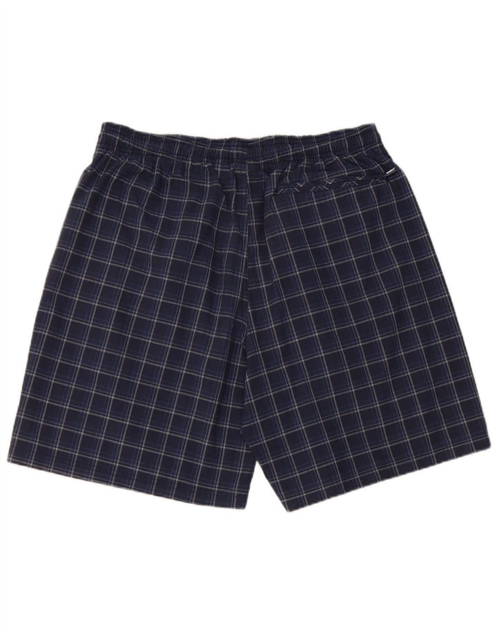 Adidas Herren-Badeshorts, groß, marineblau, kariert, Polyester