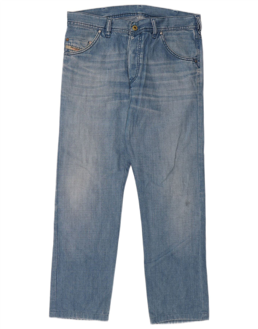 Diesel Herren Straight Jeans W31 L28 Blaue Baumwolle