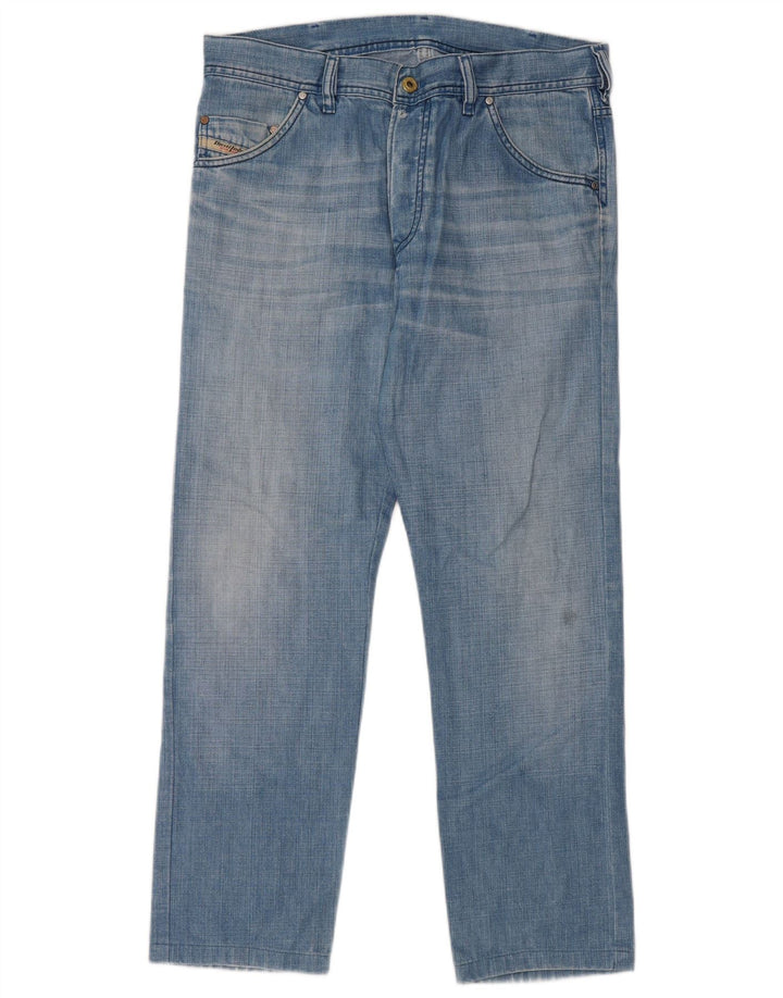 Diesel Herren Straight Jeans W31 L28 Blaue Baumwolle