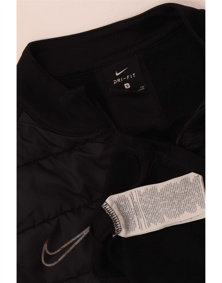 Nike Herren Dri Fit Pullover-Trainingsanzug mit Reißverschluss, Größe S, Schwarz, Farbblock