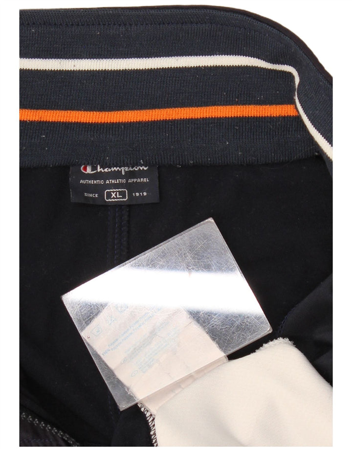 Champion Herren-Trainingsanzugoberteil, XL, Marineblau, Farbblock-Polyester