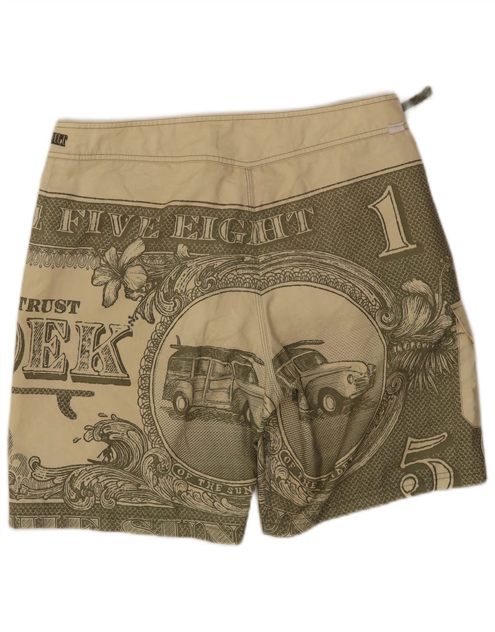 SUNDEK Herren-Badeshorts mit Grafik, mittelgrün, Polyester