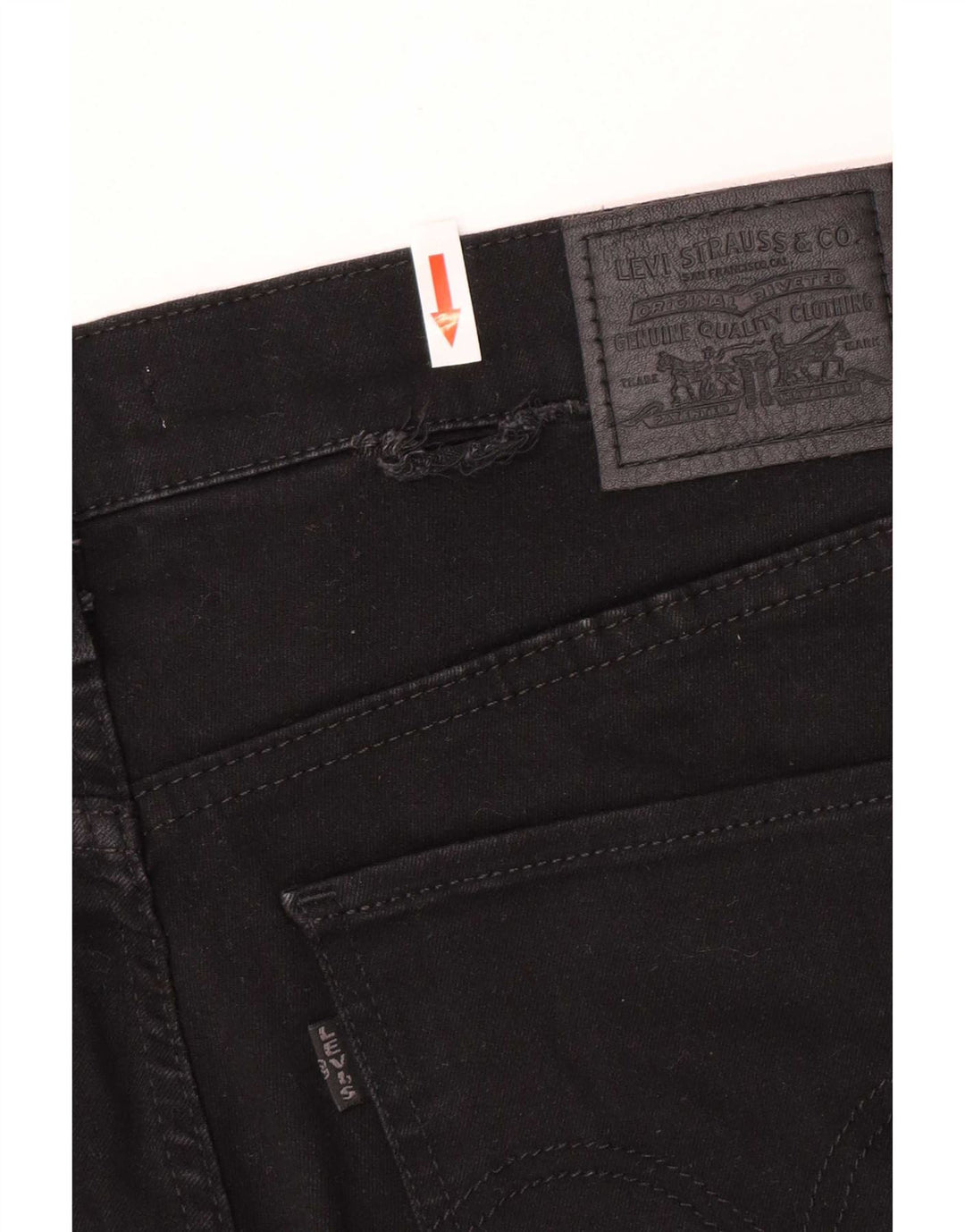 Levi's Damen Jegging-Jeans W32 L32 schwarze Baumwolle