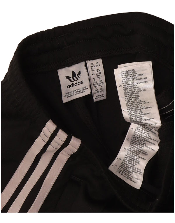 Adidas Damen Trainingshose UK 0/2 2XS Schwarz Baumwolle