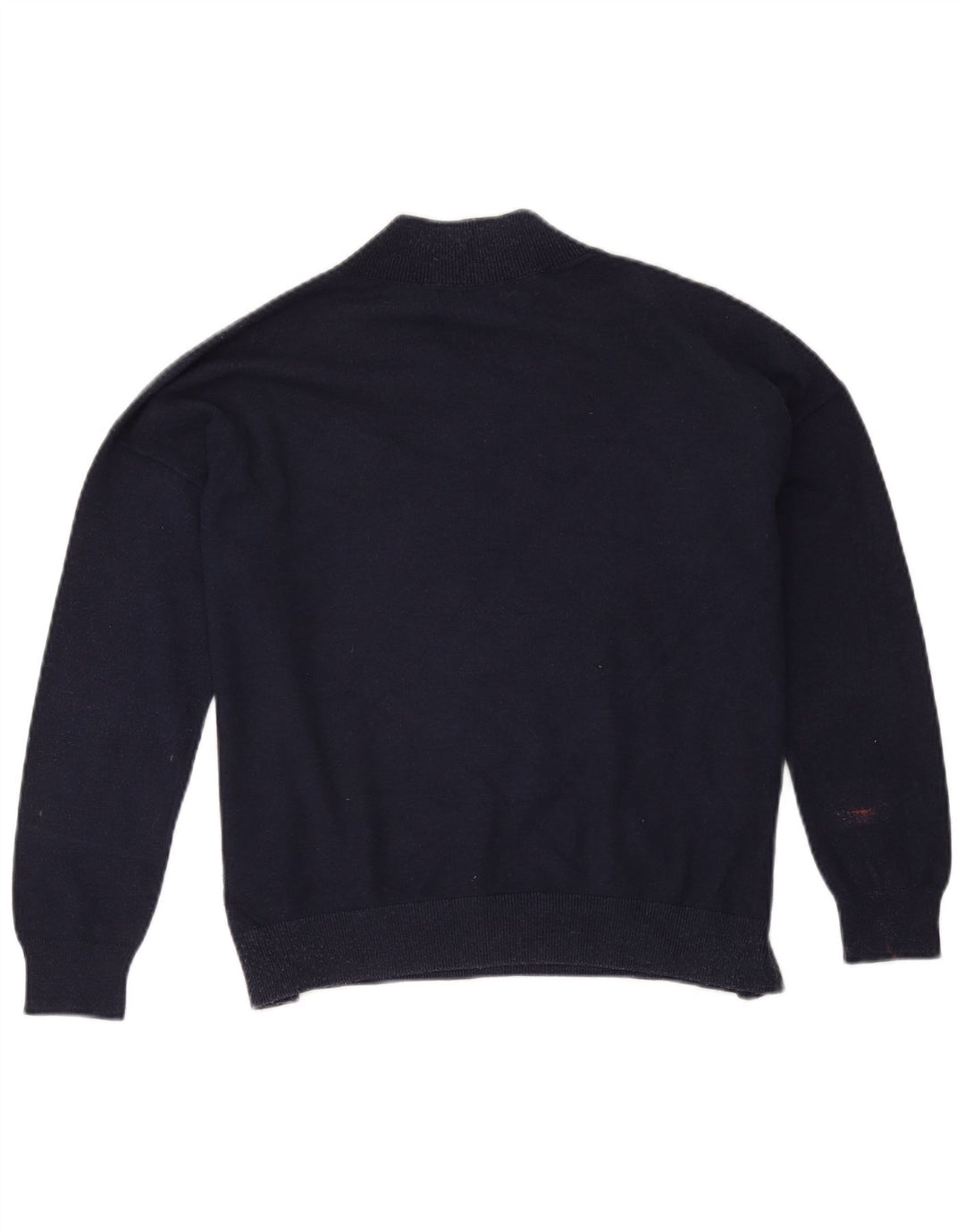 Marks & Spencer Damen Übergroßer Pullover mit V-Ausschnitt Mittelblau