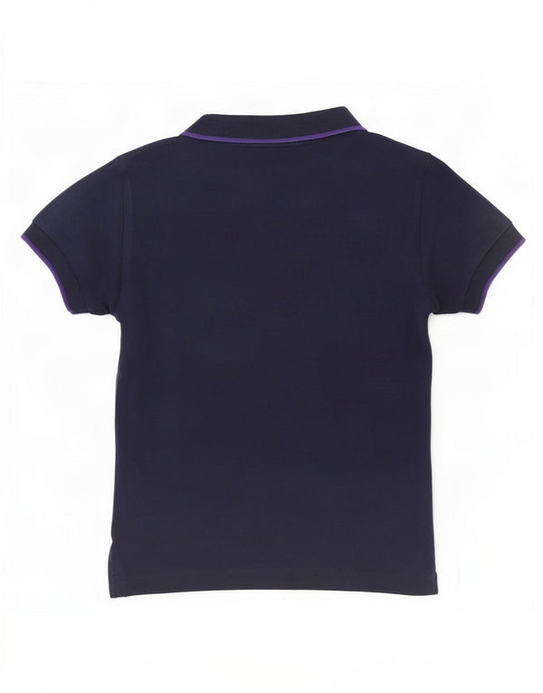 Piero Guidi Damen Poloshirt UK 10 Small Marineblau Baumwolle