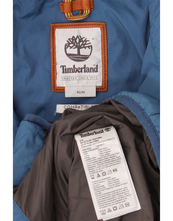 Timberland Herren Liner gepolsterte Jacke UK 38 Mittelblaues Nylon