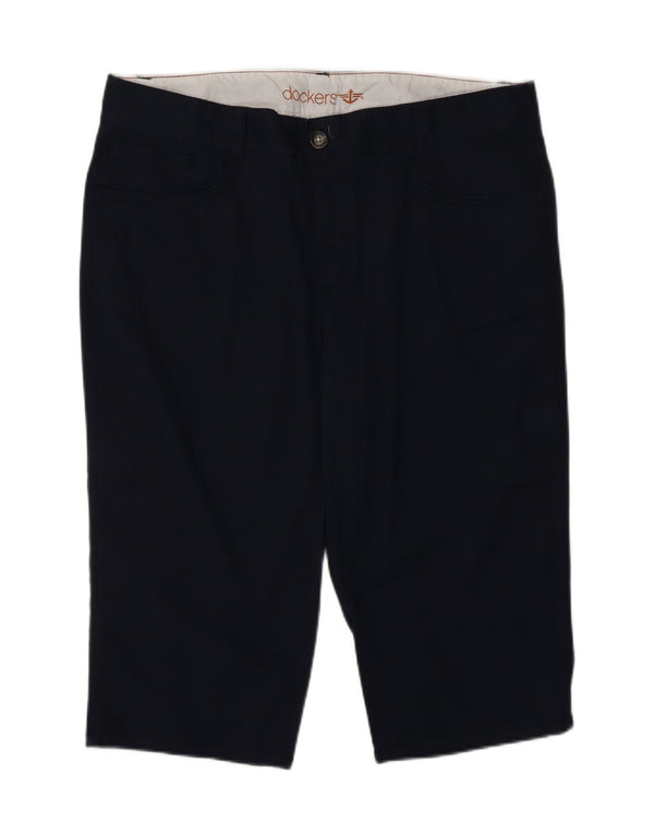 DOCKERS Damen Bermudashorts US 14 XL W34 Marineblaue Baumwolle