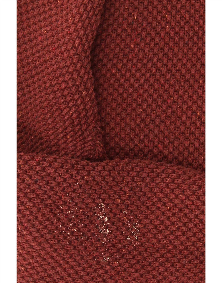 Zara Herren-Pullover mit U-Boot-Ausschnitt, XL, rote Baumwolle