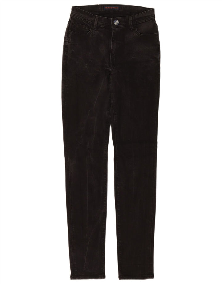 Trussardi Damen Straight Jeans W26 L31 Schwarze Baumwolle