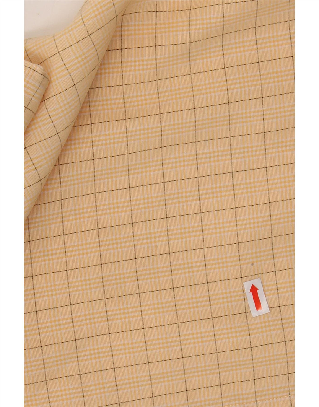 PIERRE CARDIN Herren Kurzarmhemd Mittelgelb kariert Modal