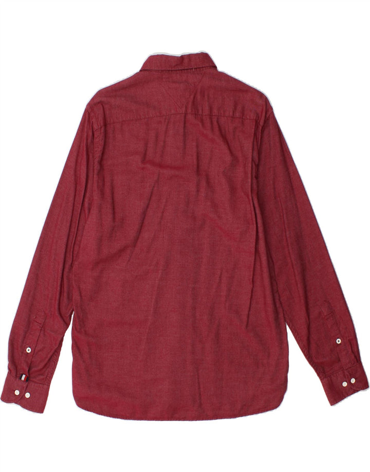 TOMMY HILFIGER Mens Shirt Medium Red Cotton Vintage Tommy Hilfiger and Second-Hand Tommy Hilfiger from Messina Hembry 
