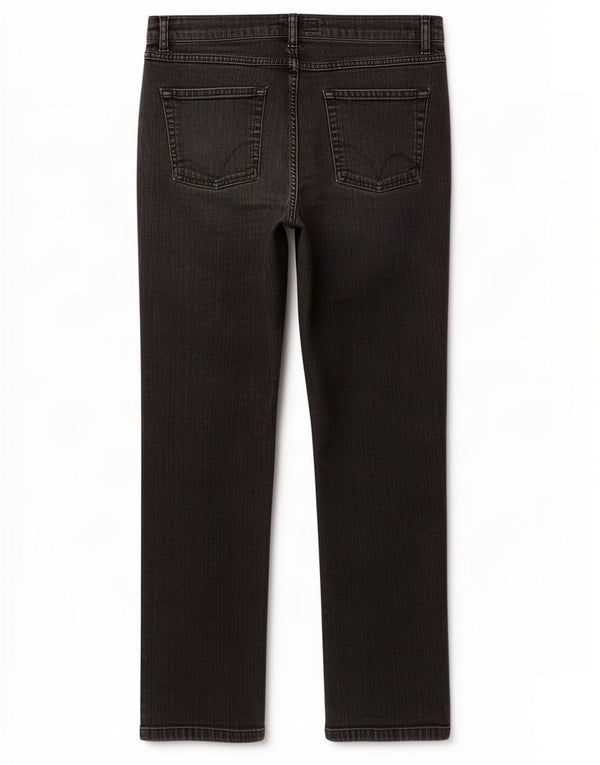 Marks & Spencer Damen Per Una Straight Jeans UK 12 Medium W30 L30 Schwarz