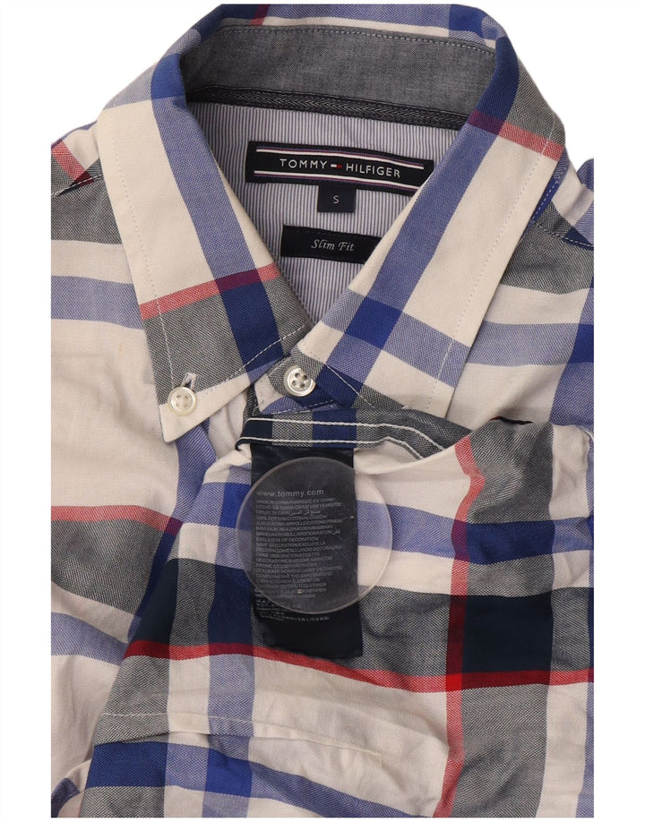 Tommy Hilfiger Herren-Slim-Fit-Hemd, klein, mehrfarbig, kariert, Baumwolle