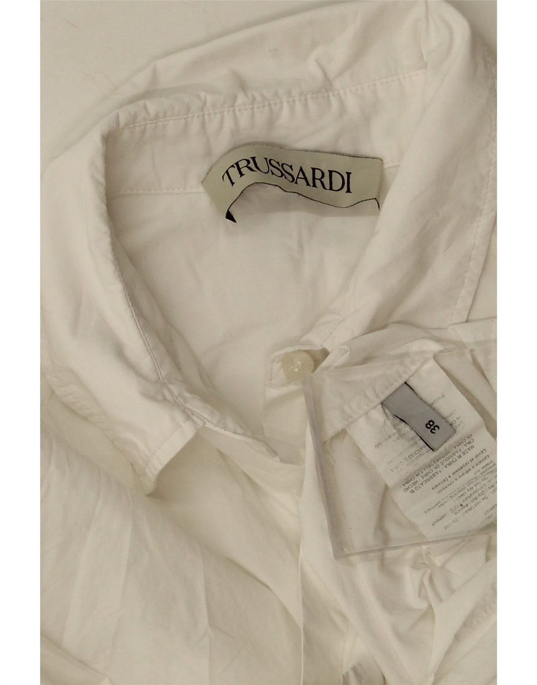 Trussardi Damen-Oversize-Hemd IT 38 XS aus weißer Baumwolle