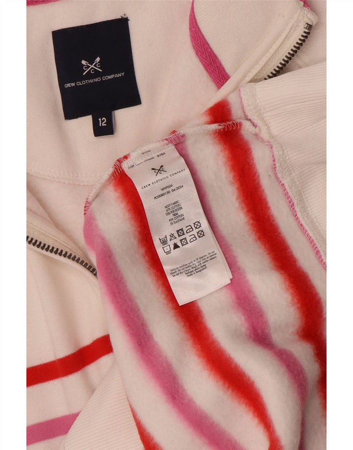 Crew Clothing Damen-Sweatshirt-Pullover UK 12 Medium Mehrfarbig gestreift