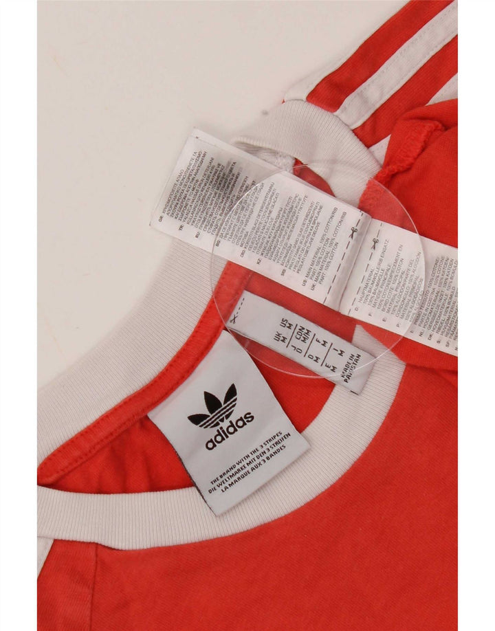 Adidas Herren T-Shirt Top Mittelrote Baumwolle