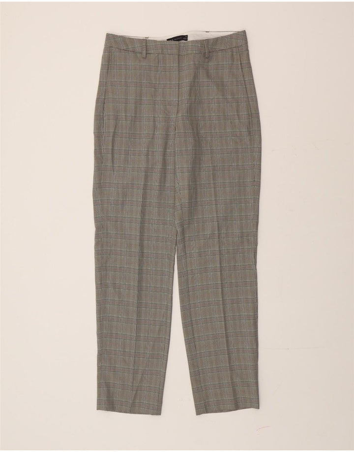 Marks & Spencer Damen Freizeithose UK 10 Small W30 L30 Grauer Hahnentritt