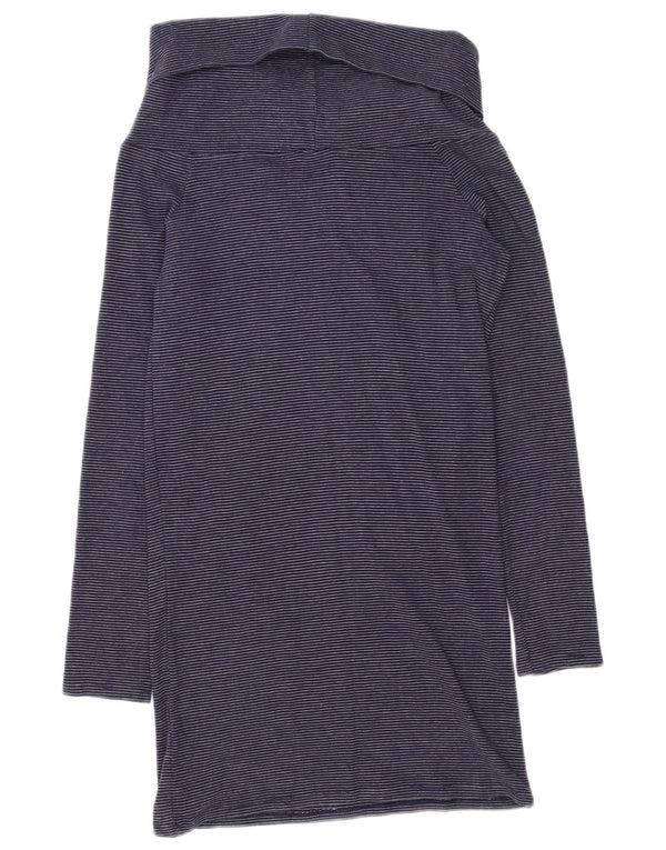 Zara Damen Trafaluc T-Shirt-Kleid UK 16 Large Marineblau Nadelstreifen