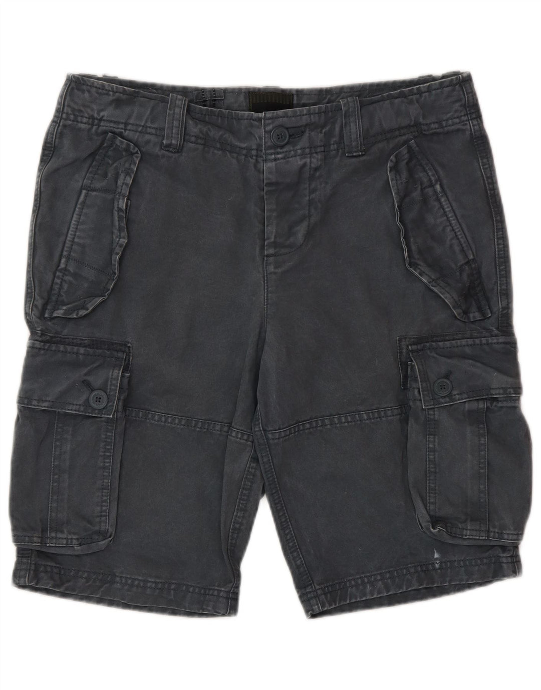 SUPERDRY Herren-Cargo-Shorts, mittelgroß, W32, graue Baumwolle