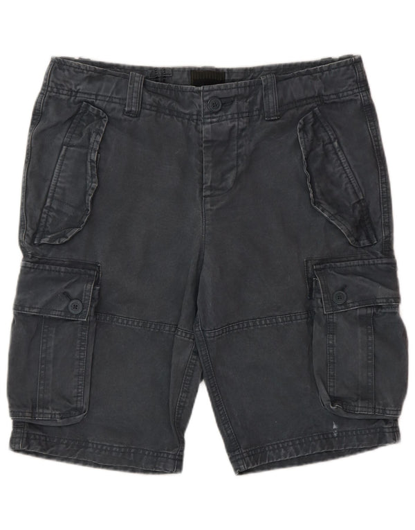 SUPERDRY Herren-Cargo-Shorts, mittelgroß, W32, graue Baumwolle