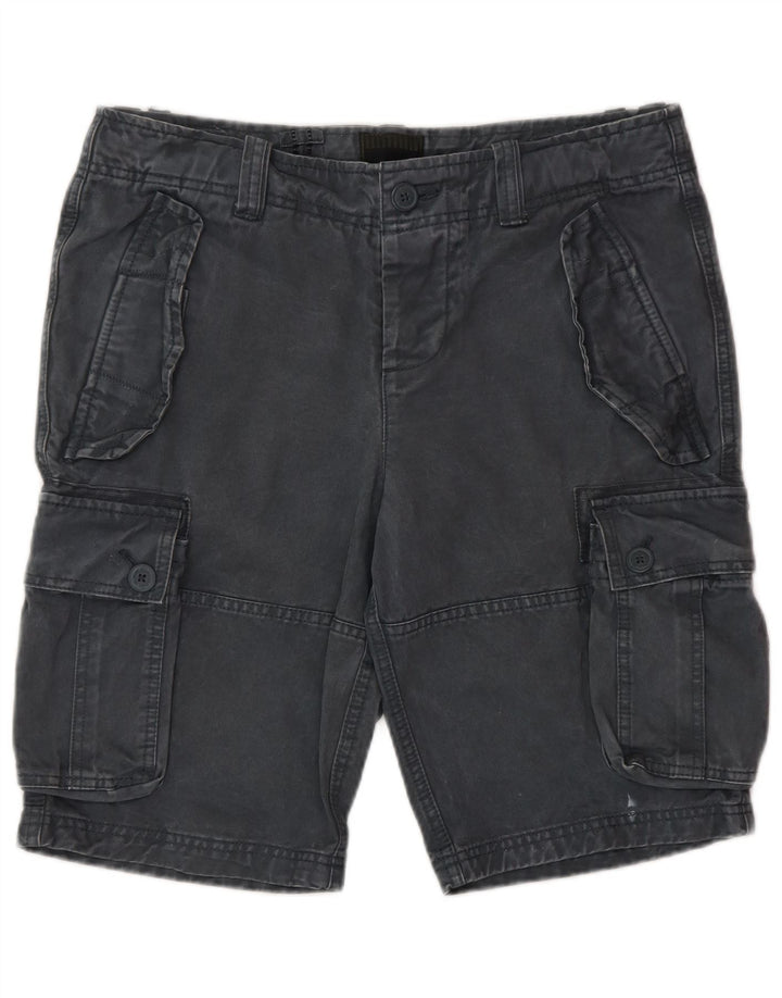 SUPERDRY Herren-Cargo-Shorts, mittelgroß, W32, graue Baumwolle