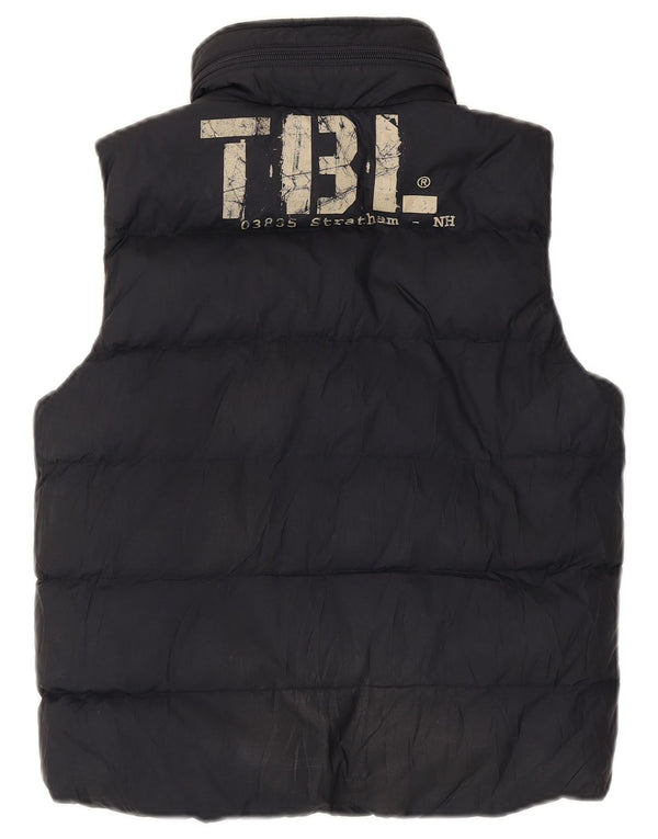 Timberland Jungen wattierte Weste mit grafischer Kapuze, 9–10 Jahre, marineblaues Polyester