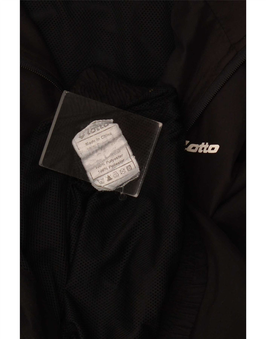 Lotto Herren-Trainingsanzug-Top-Jacke, Mittelschwarzes Polyester