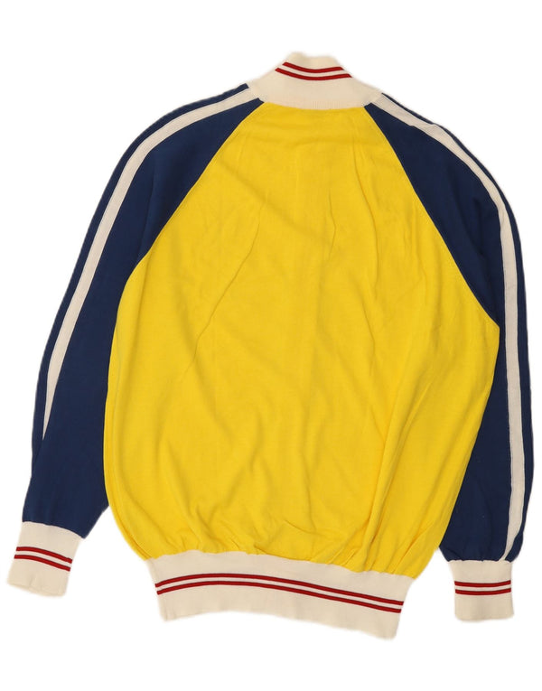 Sutor Mantellassi Herren-Cardigan-Pullover aus mittelgelber Colourblock-Baumwolle