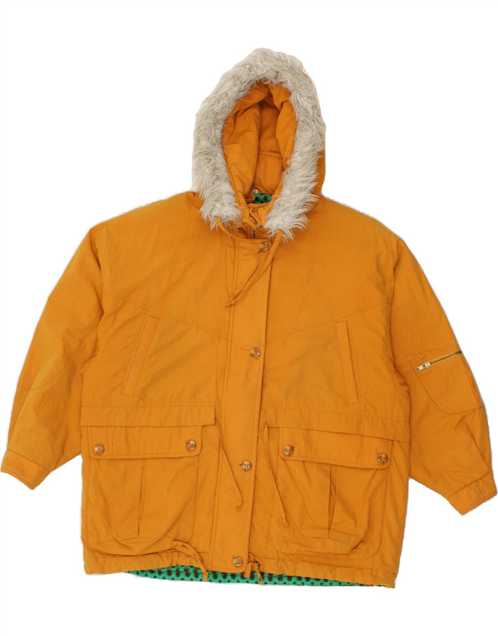 C & A Womens Oversized Hooded Windbreaker Jacket EU 42 Large Yellow Vintage C & A and Second-Hand C & A from Messina Hembry 