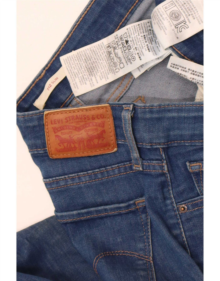 Levi's Damen 712 Slim Jeans W26 L34 Blaue Baumwolle