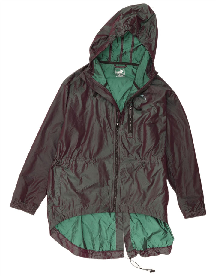 Puma Womens Hooded Oversized Rain Jacket UK 14 Large Lila Polyamid